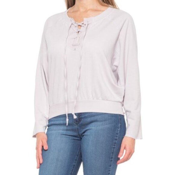 Young Fabulous and Broke Womens Lace Up Payton Crew Sweatshirt Small - Picture 1 of 11